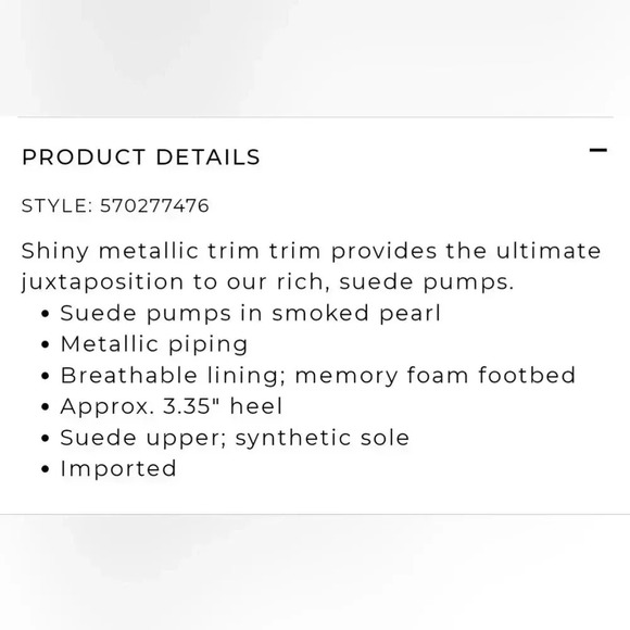 WHBM Metallic-Trim Suede Pumps size 9.5 - Picture 9 of 9